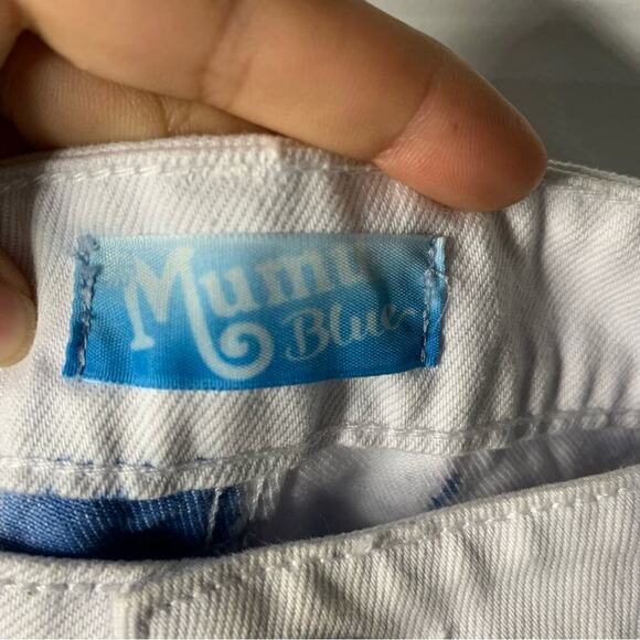 Show me your Mumu high waisted blue tie dye indigo shorts size 28 - Picture 4 of 7
